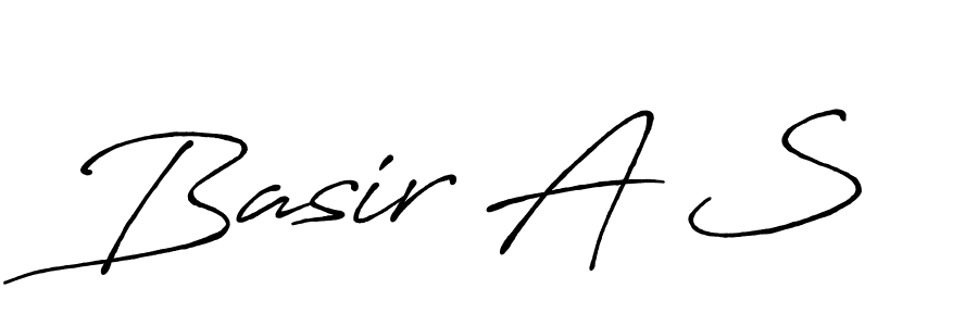 Also we have Basir A S name is the best signature style. Create professional handwritten signature collection using Antro_Vectra_Bolder autograph style. Basir A S signature style 7 images and pictures png