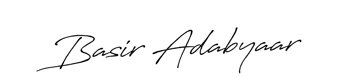 Basir Adabyaar stylish signature style. Best Handwritten Sign (Antro_Vectra_Bolder) for my name. Handwritten Signature Collection Ideas for my name Basir Adabyaar. Basir Adabyaar signature style 7 images and pictures png