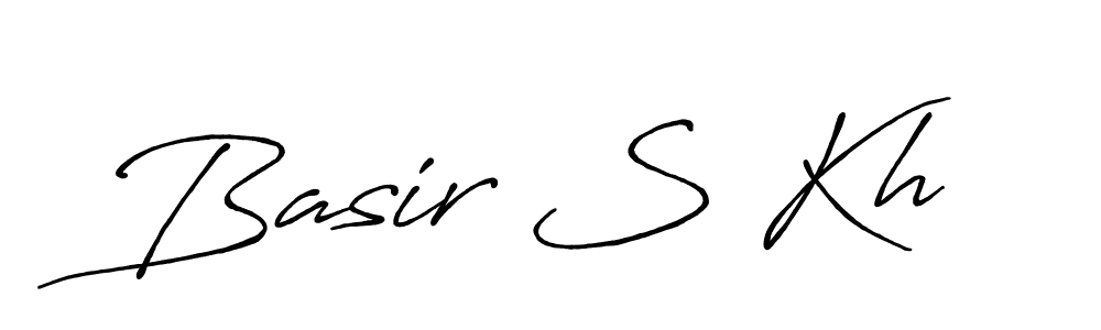 Create a beautiful signature design for name Basir S Kh. With this signature (Antro_Vectra_Bolder) fonts, you can make a handwritten signature for free. Basir S Kh signature style 7 images and pictures png