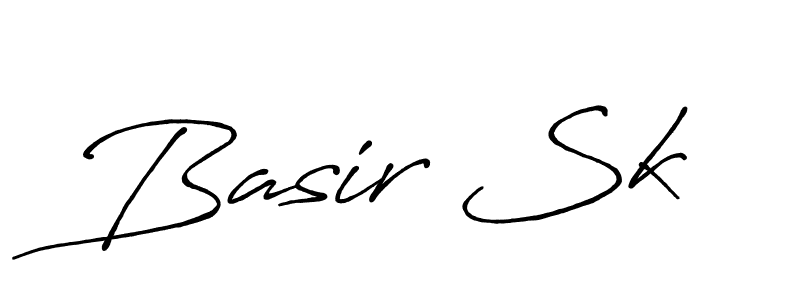 Make a beautiful signature design for name Basir Sk. With this signature (Antro_Vectra_Bolder) style, you can create a handwritten signature for free. Basir Sk signature style 7 images and pictures png