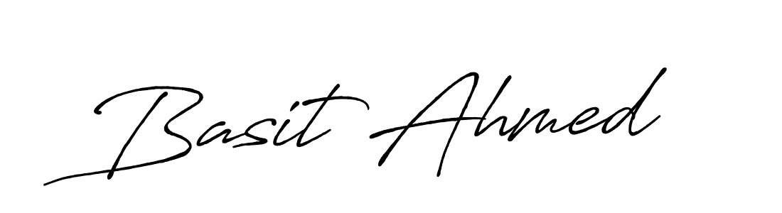 Make a beautiful signature design for name Basit Ahmed. With this signature (Antro_Vectra_Bolder) style, you can create a handwritten signature for free. Basit Ahmed signature style 7 images and pictures png