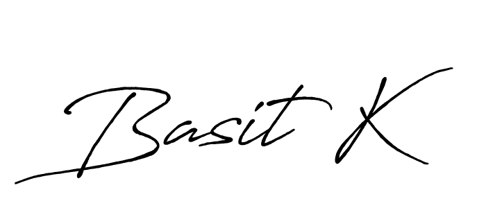 You should practise on your own different ways (Antro_Vectra_Bolder) to write your name (Basit K) in signature. don't let someone else do it for you. Basit K signature style 7 images and pictures png