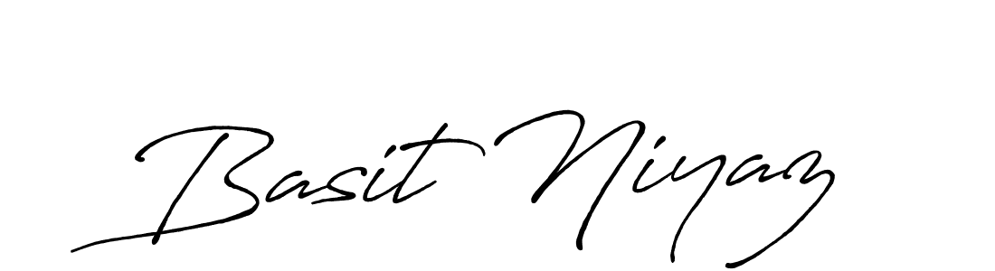 Make a beautiful signature design for name Basit Niyaz. With this signature (Antro_Vectra_Bolder) style, you can create a handwritten signature for free. Basit Niyaz signature style 7 images and pictures png
