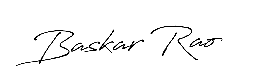 Use a signature maker to create a handwritten signature online. With this signature software, you can design (Antro_Vectra_Bolder) your own signature for name Baskar Rao. Baskar Rao signature style 7 images and pictures png