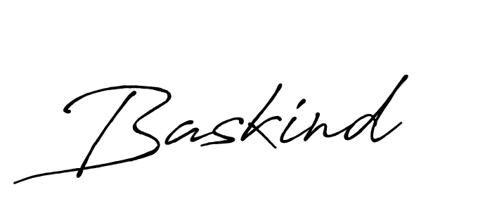 You should practise on your own different ways (Antro_Vectra_Bolder) to write your name (Baskind) in signature. don't let someone else do it for you. Baskind signature style 7 images and pictures png