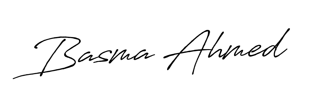 Basma Ahmed stylish signature style. Best Handwritten Sign (Antro_Vectra_Bolder) for my name. Handwritten Signature Collection Ideas for my name Basma Ahmed. Basma Ahmed signature style 7 images and pictures png