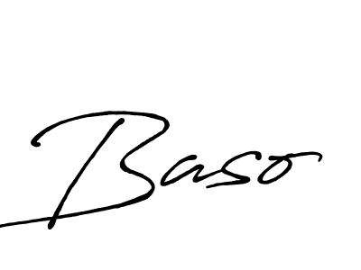 Baso stylish signature style. Best Handwritten Sign (Antro_Vectra_Bolder) for my name. Handwritten Signature Collection Ideas for my name Baso. Baso signature style 7 images and pictures png
