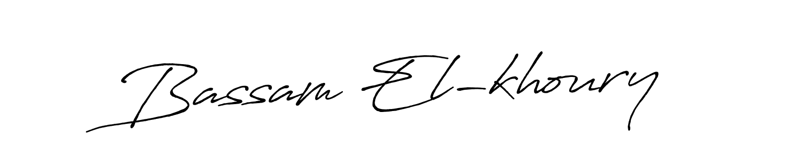 Use a signature maker to create a handwritten signature online. With this signature software, you can design (Antro_Vectra_Bolder) your own signature for name Bassam El-khoury. Bassam El-khoury signature style 7 images and pictures png