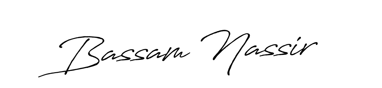 How to make Bassam Nassir signature? Antro_Vectra_Bolder is a professional autograph style. Create handwritten signature for Bassam Nassir name. Bassam Nassir signature style 7 images and pictures png