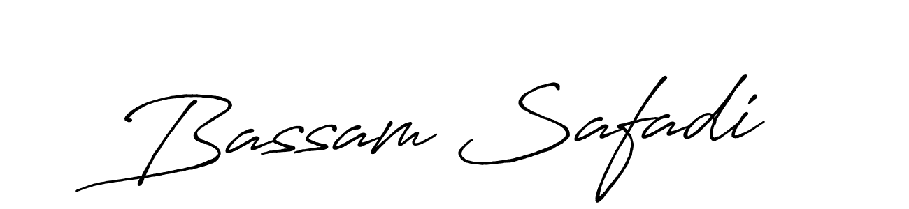 The best way (Antro_Vectra_Bolder) to make a short signature is to pick only two or three words in your name. The name Bassam Safadi include a total of six letters. For converting this name. Bassam Safadi signature style 7 images and pictures png