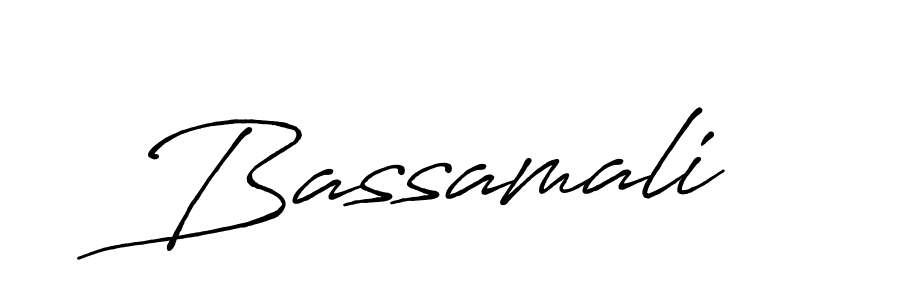 Design your own signature with our free online signature maker. With this signature software, you can create a handwritten (Antro_Vectra_Bolder) signature for name Bassamali. Bassamali signature style 7 images and pictures png