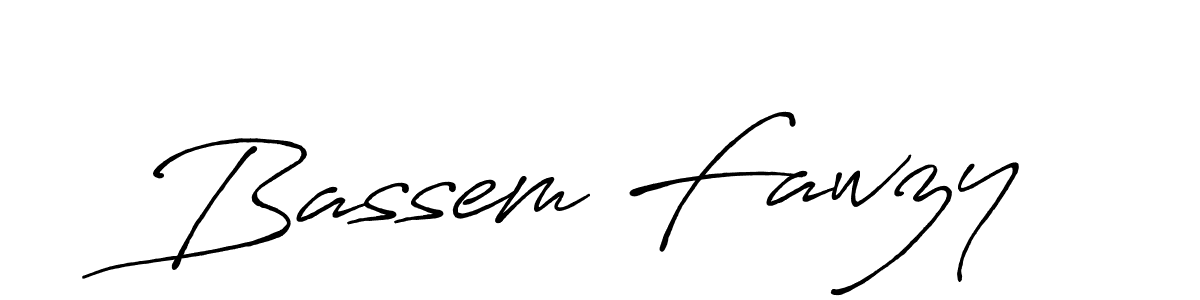 Also we have Bassem Fawzy name is the best signature style. Create professional handwritten signature collection using Antro_Vectra_Bolder autograph style. Bassem Fawzy signature style 7 images and pictures png