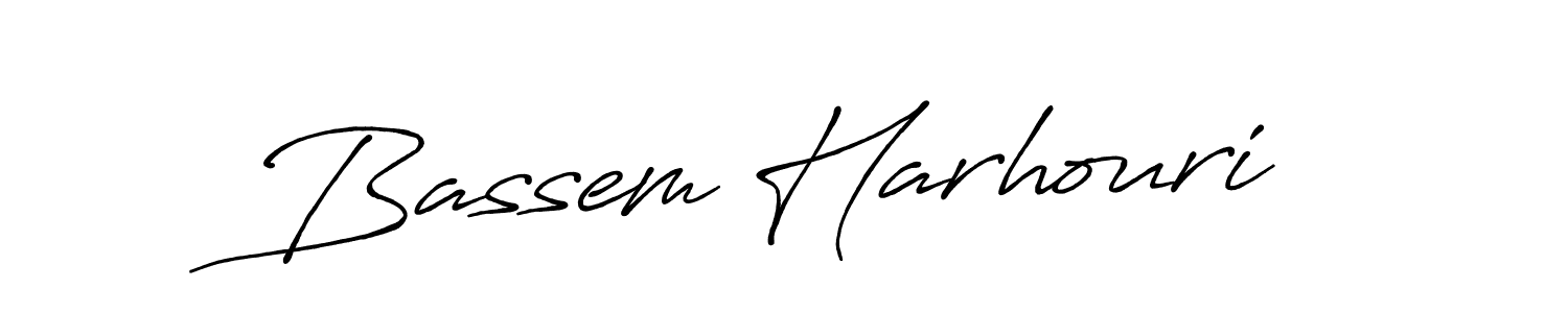 You should practise on your own different ways (Antro_Vectra_Bolder) to write your name (Bassem Harhouri) in signature. don't let someone else do it for you. Bassem Harhouri signature style 7 images and pictures png