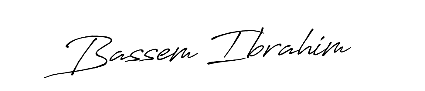 Also we have Bassem Ibrahim name is the best signature style. Create professional handwritten signature collection using Antro_Vectra_Bolder autograph style. Bassem Ibrahim signature style 7 images and pictures png