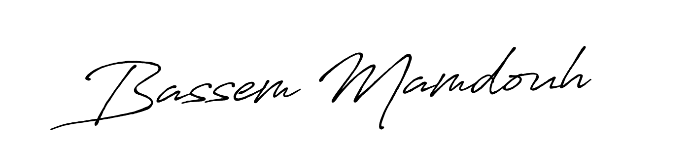 Bassem Mamdouh stylish signature style. Best Handwritten Sign (Antro_Vectra_Bolder) for my name. Handwritten Signature Collection Ideas for my name Bassem Mamdouh. Bassem Mamdouh signature style 7 images and pictures png
