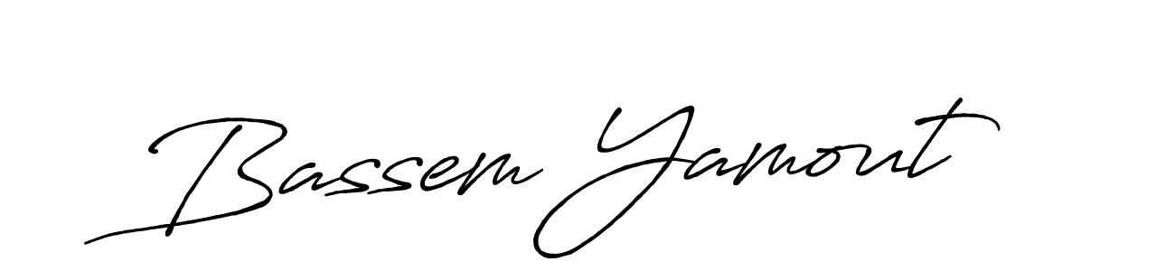 Also we have Bassem Yamout name is the best signature style. Create professional handwritten signature collection using Antro_Vectra_Bolder autograph style. Bassem Yamout signature style 7 images and pictures png