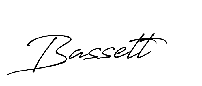 Make a beautiful signature design for name Bassett. With this signature (Antro_Vectra_Bolder) style, you can create a handwritten signature for free. Bassett signature style 7 images and pictures png