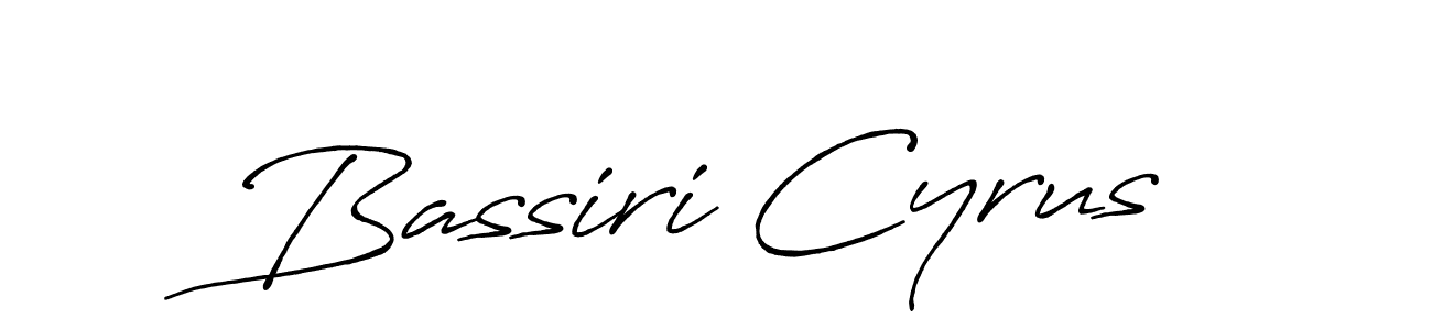 Bassiri Cyrus stylish signature style. Best Handwritten Sign (Antro_Vectra_Bolder) for my name. Handwritten Signature Collection Ideas for my name Bassiri Cyrus. Bassiri Cyrus signature style 7 images and pictures png