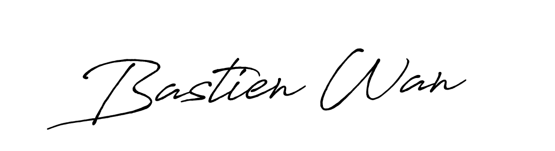 if you are searching for the best signature style for your name Bastien Wan. so please give up your signature search. here we have designed multiple signature styles  using Antro_Vectra_Bolder. Bastien Wan signature style 7 images and pictures png