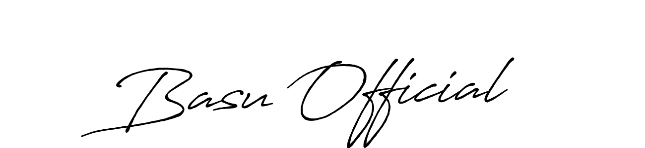 Basu Official stylish signature style. Best Handwritten Sign (Antro_Vectra_Bolder) for my name. Handwritten Signature Collection Ideas for my name Basu Official. Basu Official signature style 7 images and pictures png