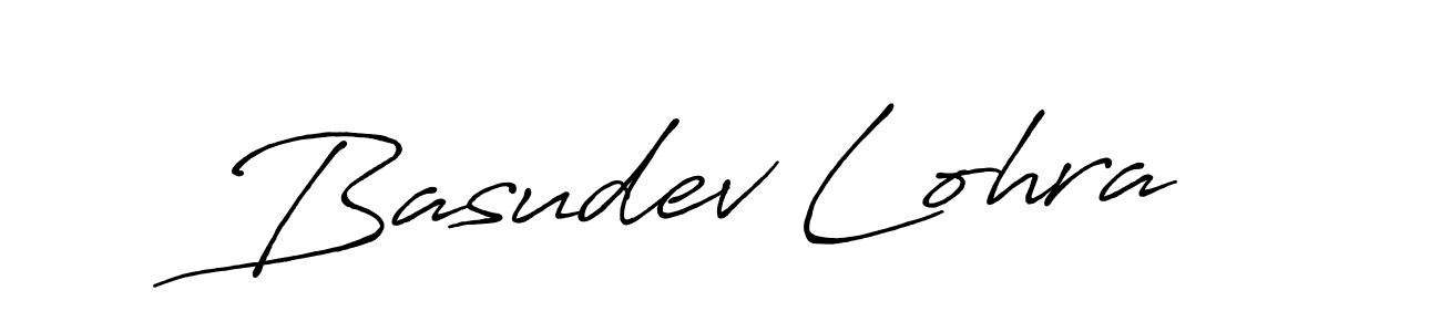 Make a beautiful signature design for name Basudev Lohra. With this signature (Antro_Vectra_Bolder) style, you can create a handwritten signature for free. Basudev Lohra signature style 7 images and pictures png