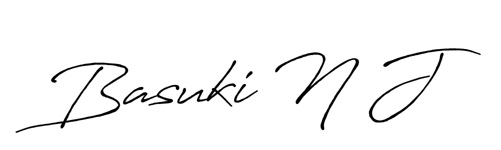 It looks lik you need a new signature style for name Basuki N J. Design unique handwritten (Antro_Vectra_Bolder) signature with our free signature maker in just a few clicks. Basuki N J signature style 7 images and pictures png