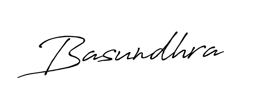 Basundhra stylish signature style. Best Handwritten Sign (Antro_Vectra_Bolder) for my name. Handwritten Signature Collection Ideas for my name Basundhra. Basundhra signature style 7 images and pictures png