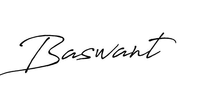 Use a signature maker to create a handwritten signature online. With this signature software, you can design (Antro_Vectra_Bolder) your own signature for name Baswant. Baswant signature style 7 images and pictures png