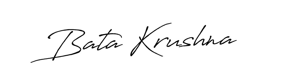 Create a beautiful signature design for name Bata Krushna. With this signature (Antro_Vectra_Bolder) fonts, you can make a handwritten signature for free. Bata Krushna signature style 7 images and pictures png