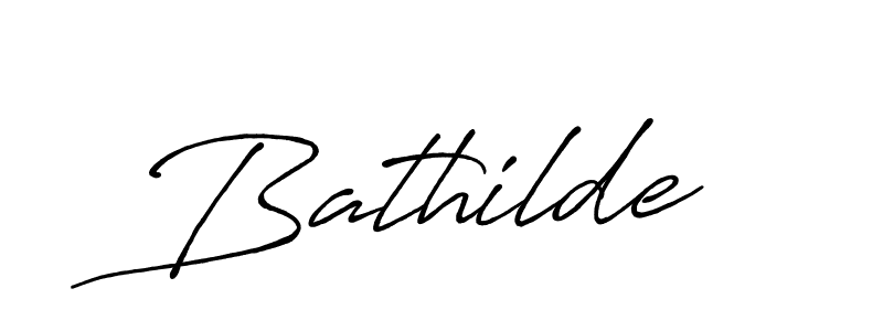 Use a signature maker to create a handwritten signature online. With this signature software, you can design (Antro_Vectra_Bolder) your own signature for name Bathilde. Bathilde signature style 7 images and pictures png