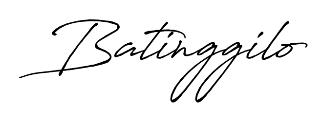 Try this chic Batinggilo handwritten sign style. Using Antro_Vectra_Bolder font elements, it gives your name a sleek, memorable identity. Batinggilo signature style 7 images and pictures png