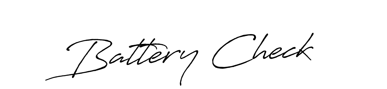 It looks lik you need a new signature style for name Battery Check. Design unique handwritten (Antro_Vectra_Bolder) signature with our free signature maker in just a few clicks. Battery Check signature style 7 images and pictures png