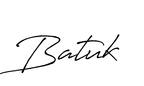 Design your own signature with our free online signature maker. With this signature software, you can create a handwritten (Antro_Vectra_Bolder) signature for name Batuk. Batuk signature style 7 images and pictures png