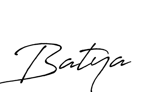 Design your own signature with our free online signature maker. With this signature software, you can create a handwritten (Antro_Vectra_Bolder) signature for name Batya. Batya signature style 7 images and pictures png