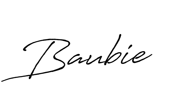 Baubie stylish signature style. Best Handwritten Sign (Antro_Vectra_Bolder) for my name. Handwritten Signature Collection Ideas for my name Baubie. Baubie signature style 7 images and pictures png