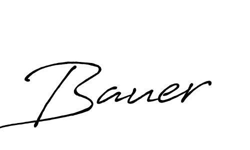 Use a signature maker to create a handwritten signature online. With this signature software, you can design (Antro_Vectra_Bolder) your own signature for name Bauer. Bauer signature style 7 images and pictures png