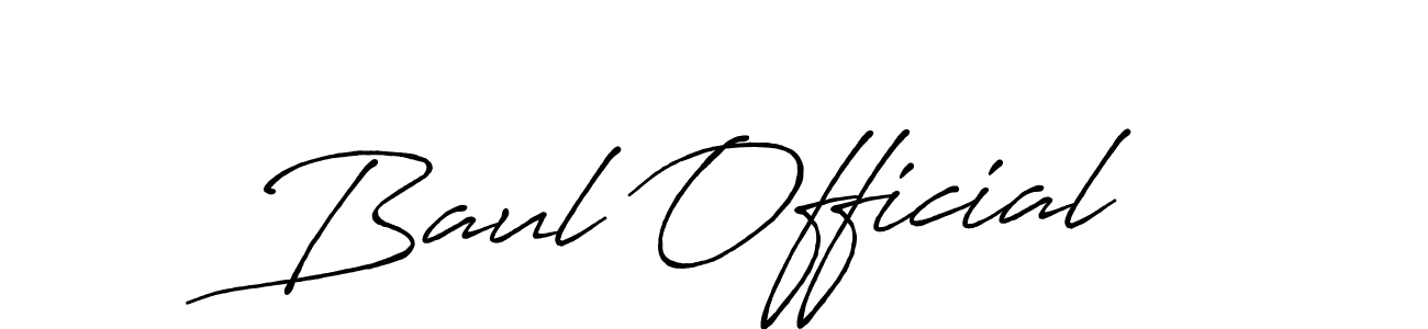 How to make Baul Official name signature. Use Antro_Vectra_Bolder style for creating short signs online. This is the latest handwritten sign. Baul Official signature style 7 images and pictures png