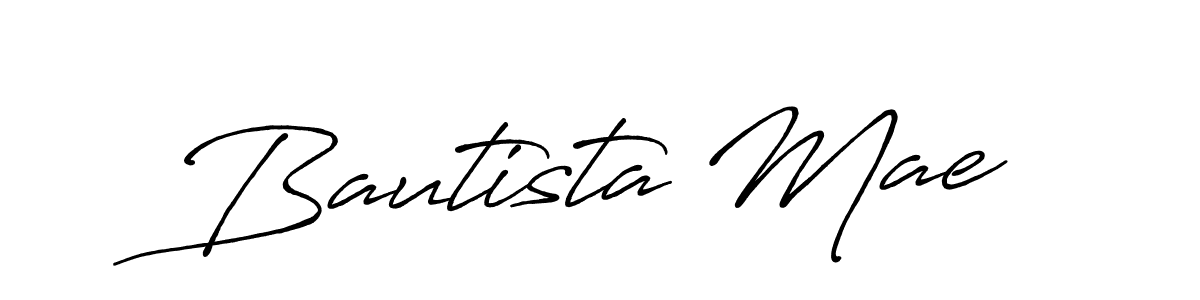 How to make Bautista Mae name signature. Use Antro_Vectra_Bolder style for creating short signs online. This is the latest handwritten sign. Bautista Mae signature style 7 images and pictures png