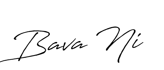 Bava Ni stylish signature style. Best Handwritten Sign (Antro_Vectra_Bolder) for my name. Handwritten Signature Collection Ideas for my name Bava Ni. Bava Ni signature style 7 images and pictures png