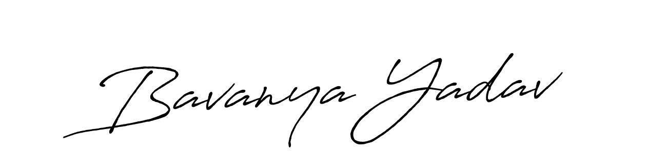 Antro_Vectra_Bolder is a professional signature style that is perfect for those who want to add a touch of class to their signature. It is also a great choice for those who want to make their signature more unique. Get Bavanya Yadav name to fancy signature for free. Bavanya Yadav signature style 7 images and pictures png