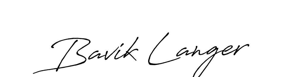 Also we have Bavik Langer name is the best signature style. Create professional handwritten signature collection using Antro_Vectra_Bolder autograph style. Bavik Langer signature style 7 images and pictures png