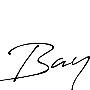 Bay stylish signature style. Best Handwritten Sign (Antro_Vectra_Bolder) for my name. Handwritten Signature Collection Ideas for my name Bay. Bay signature style 7 images and pictures png