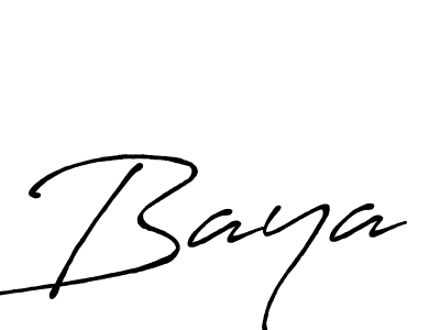 Use a signature maker to create a handwritten signature online. With this signature software, you can design (Antro_Vectra_Bolder) your own signature for name Baya. Baya signature style 7 images and pictures png