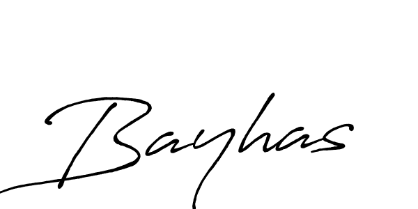 Design your own signature with our free online signature maker. With this signature software, you can create a handwritten (Antro_Vectra_Bolder) signature for name Bayhas. Bayhas signature style 7 images and pictures png