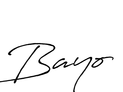 Make a beautiful signature design for name Bayo. With this signature (Antro_Vectra_Bolder) style, you can create a handwritten signature for free. Bayo signature style 7 images and pictures png