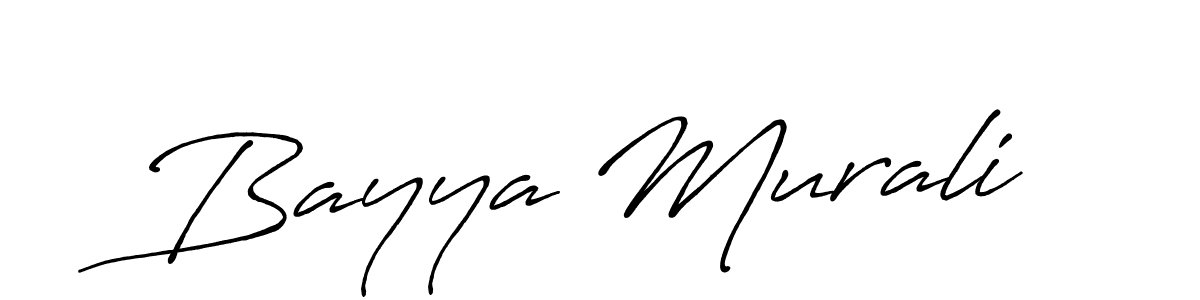 It looks lik you need a new signature style for name Bayya Murali. Design unique handwritten (Antro_Vectra_Bolder) signature with our free signature maker in just a few clicks. Bayya Murali signature style 7 images and pictures png