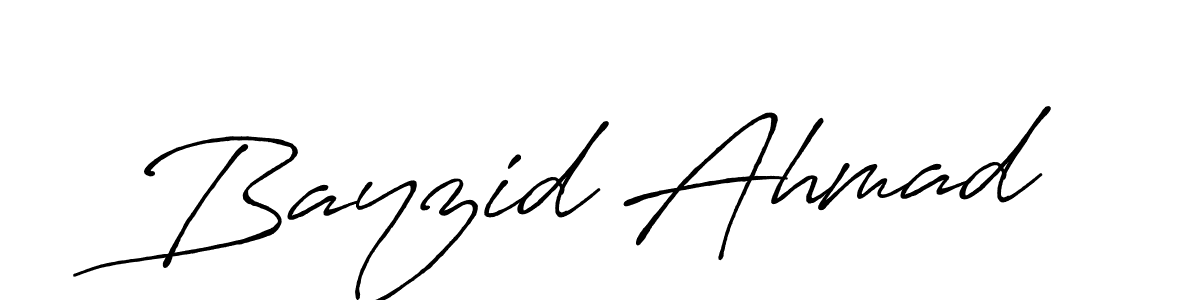 How to make Bayzid Ahmad name signature. Use Antro_Vectra_Bolder style for creating short signs online. This is the latest handwritten sign. Bayzid Ahmad signature style 7 images and pictures png