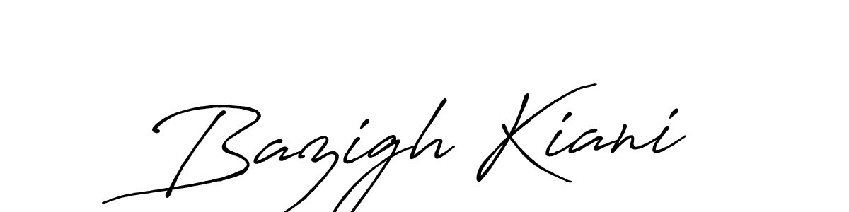 Also we have Bazigh Kiani name is the best signature style. Create professional handwritten signature collection using Antro_Vectra_Bolder autograph style. Bazigh Kiani signature style 7 images and pictures png