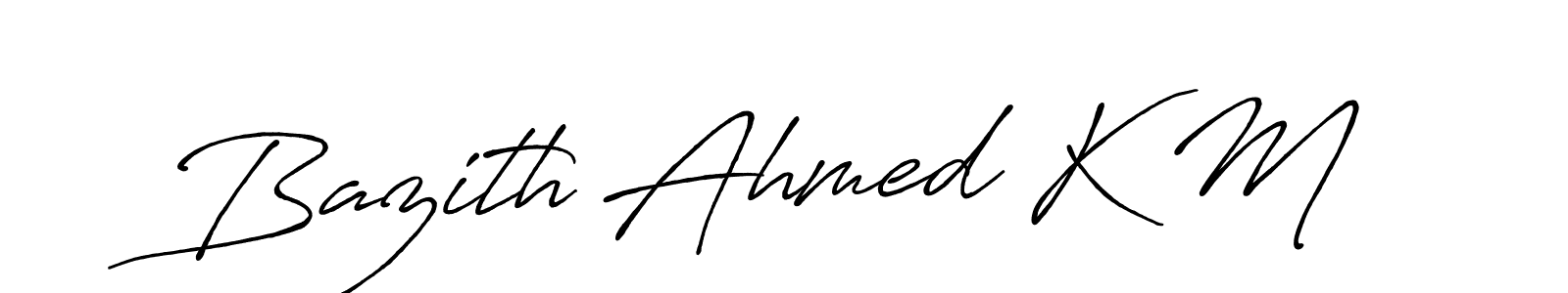 Also You can easily find your signature by using the search form. We will create Bazith Ahmed K M name handwritten signature images for you free of cost using Antro_Vectra_Bolder sign style. Bazith Ahmed K M signature style 7 images and pictures png
