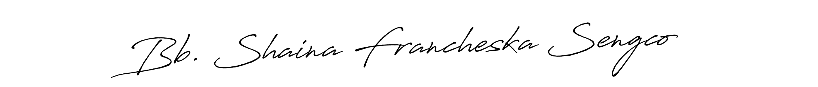 It looks lik you need a new signature style for name Bb. Shaina Francheska Sengco. Design unique handwritten (Antro_Vectra_Bolder) signature with our free signature maker in just a few clicks. Bb. Shaina Francheska Sengco signature style 7 images and pictures png